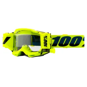 100% - Yellow Accuri 2 Forecast Roll Off Goggles