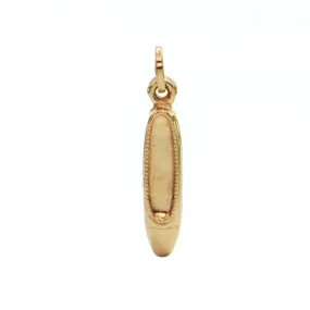 18K Yellow Gold Ballet Slipper Charm