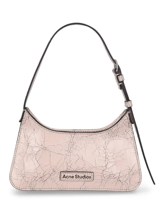 Acne Studios   Micro Platt crackle leather shoulder bag 