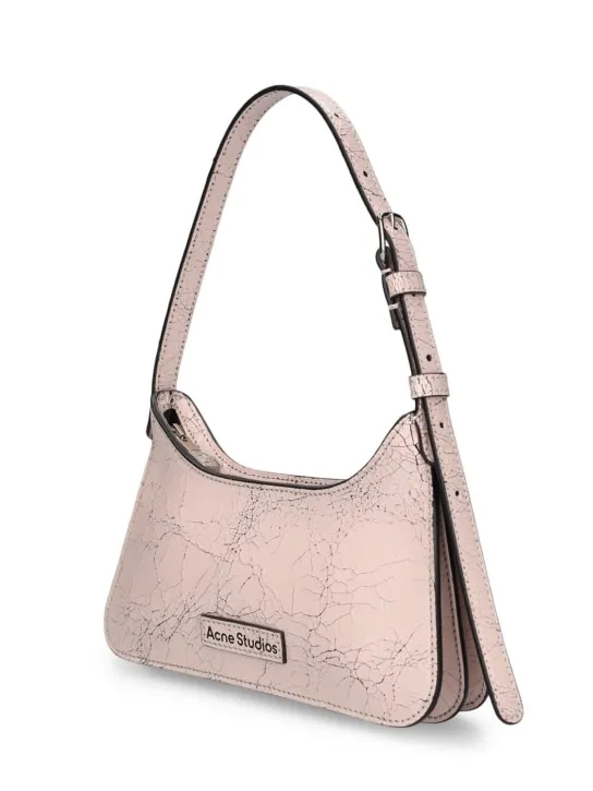 Acne Studios   Micro Platt crackle leather shoulder bag 