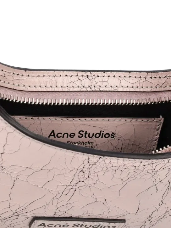 Acne Studios   Micro Platt crackle leather shoulder bag 