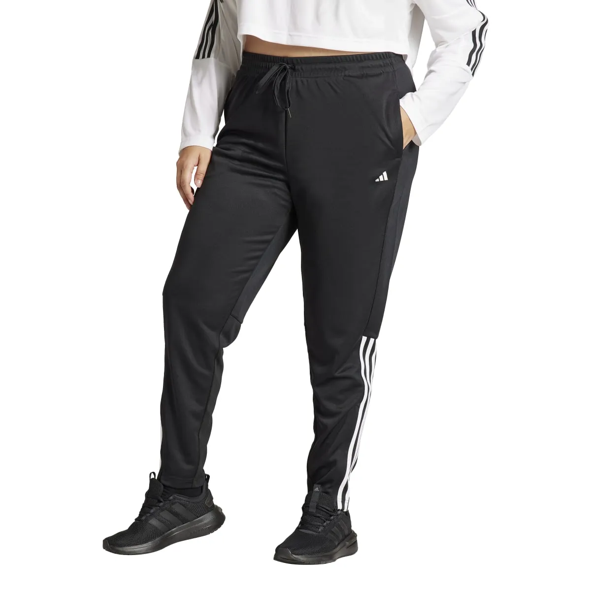 adidas Women's Sereno 3-Stripes Slim Tapered Tracksuit Pants (Plus Size)