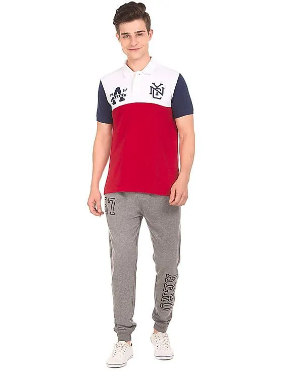 Aeropostale Colour Block Pique Polo Shirt