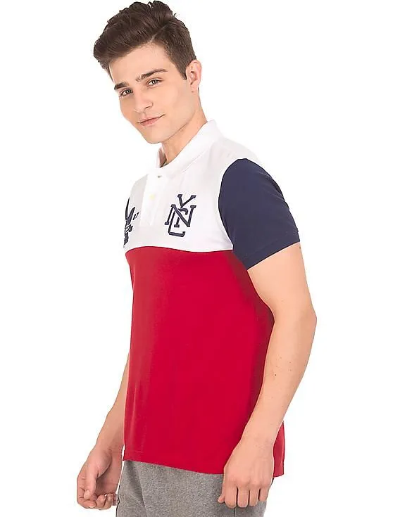 Aeropostale Colour Block Pique Polo Shirt