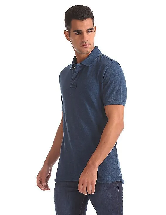 Aeropostale Regular Fit Heathered Polo Shirt