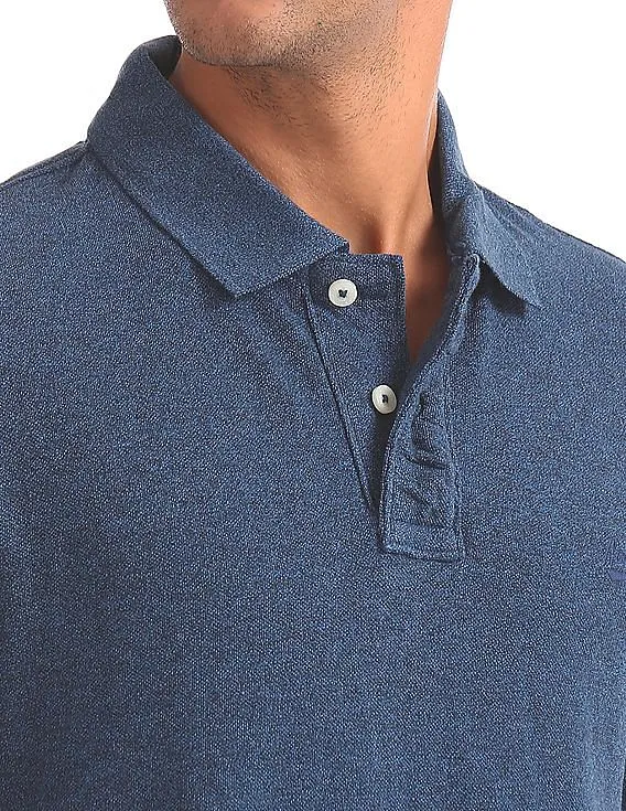 Aeropostale Regular Fit Heathered Polo Shirt