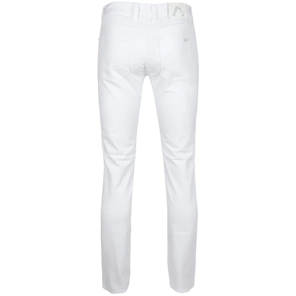 Alberto Modern Fit White Jeans | Menswear Online