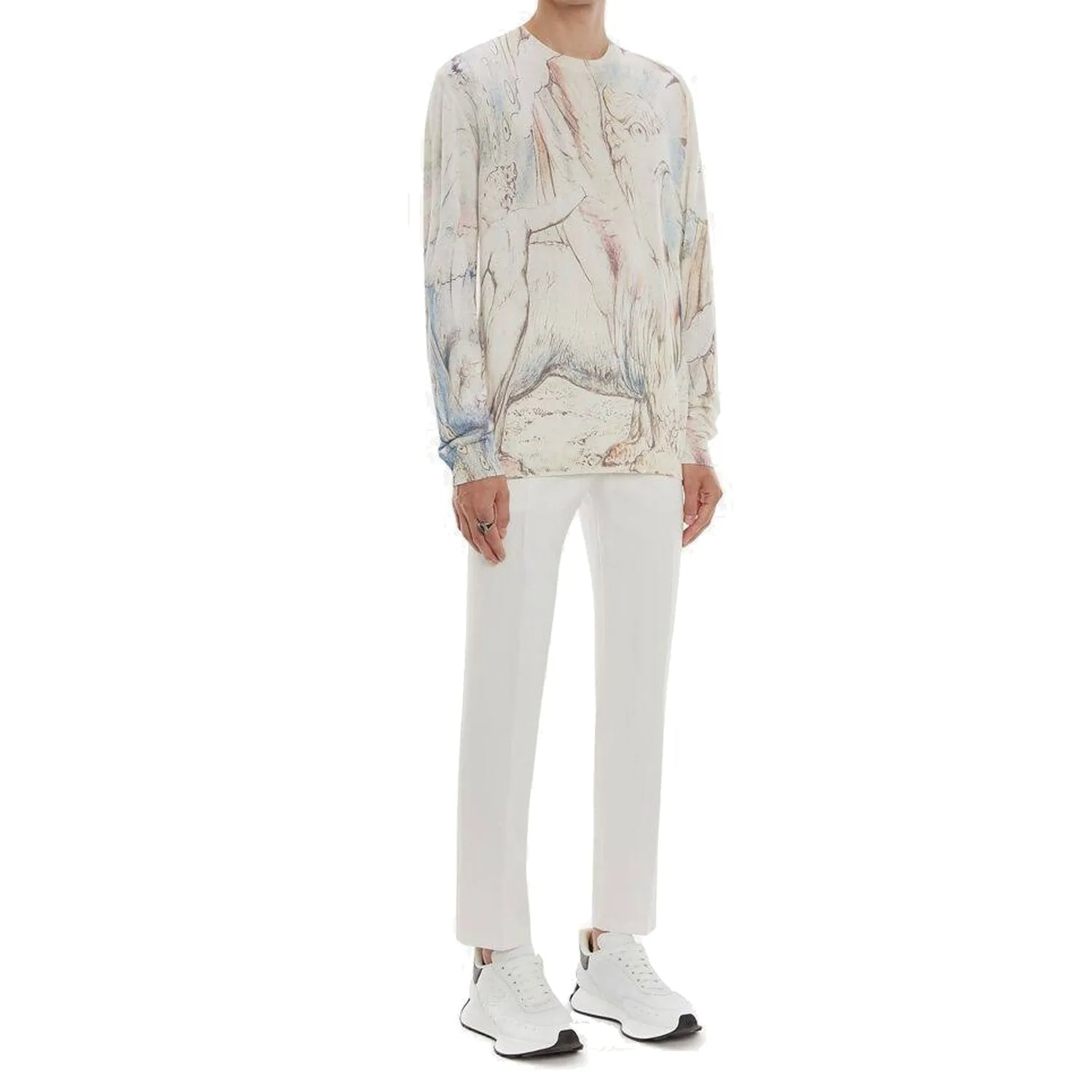 Alexander McQueen    Alexander Mcqueen William Blake Dante Print Pullover