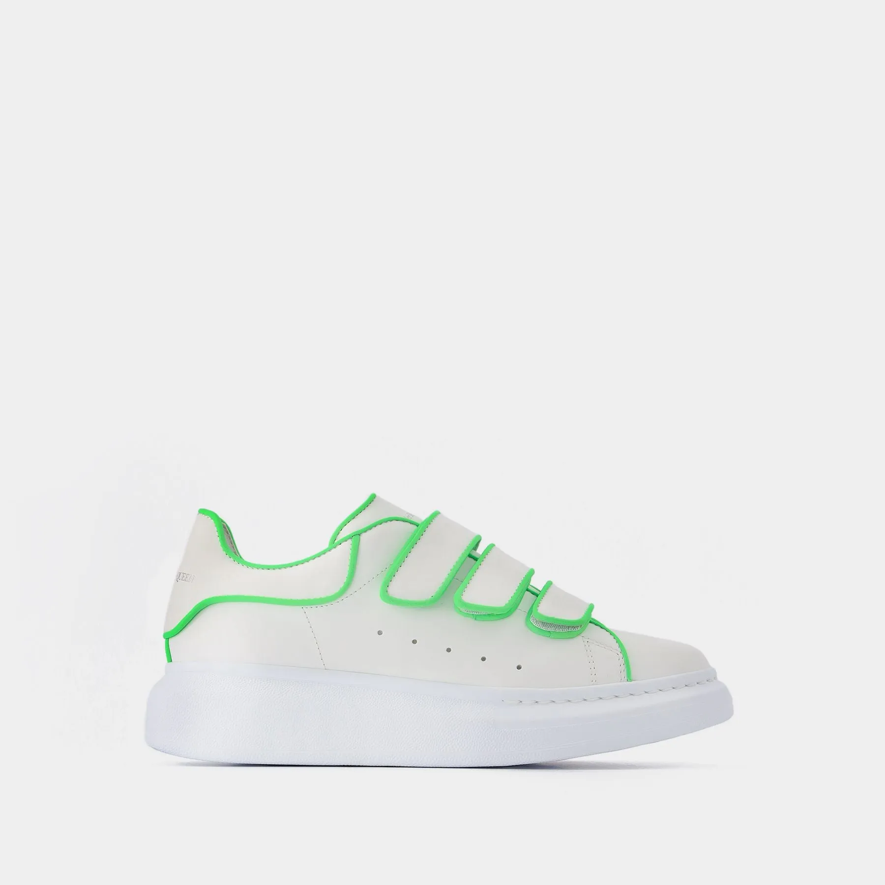 Alexander McQueen  Oversize Sneakers in White/Green Leather