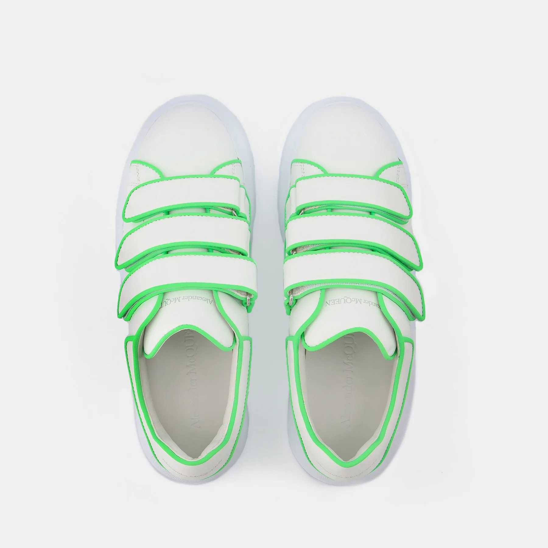 Alexander McQueen  Oversize Sneakers in White/Green Leather