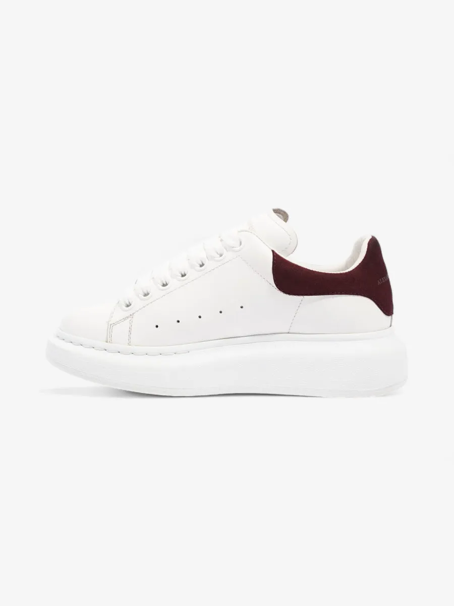 Alexander McQueen Oversized Sneakers  White / Burgundy Leather EU 36.5 UK 3.5