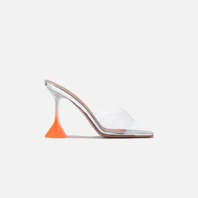 Amina Muaddi Lupita Glass Slipper - Transparent / Orange Ombre