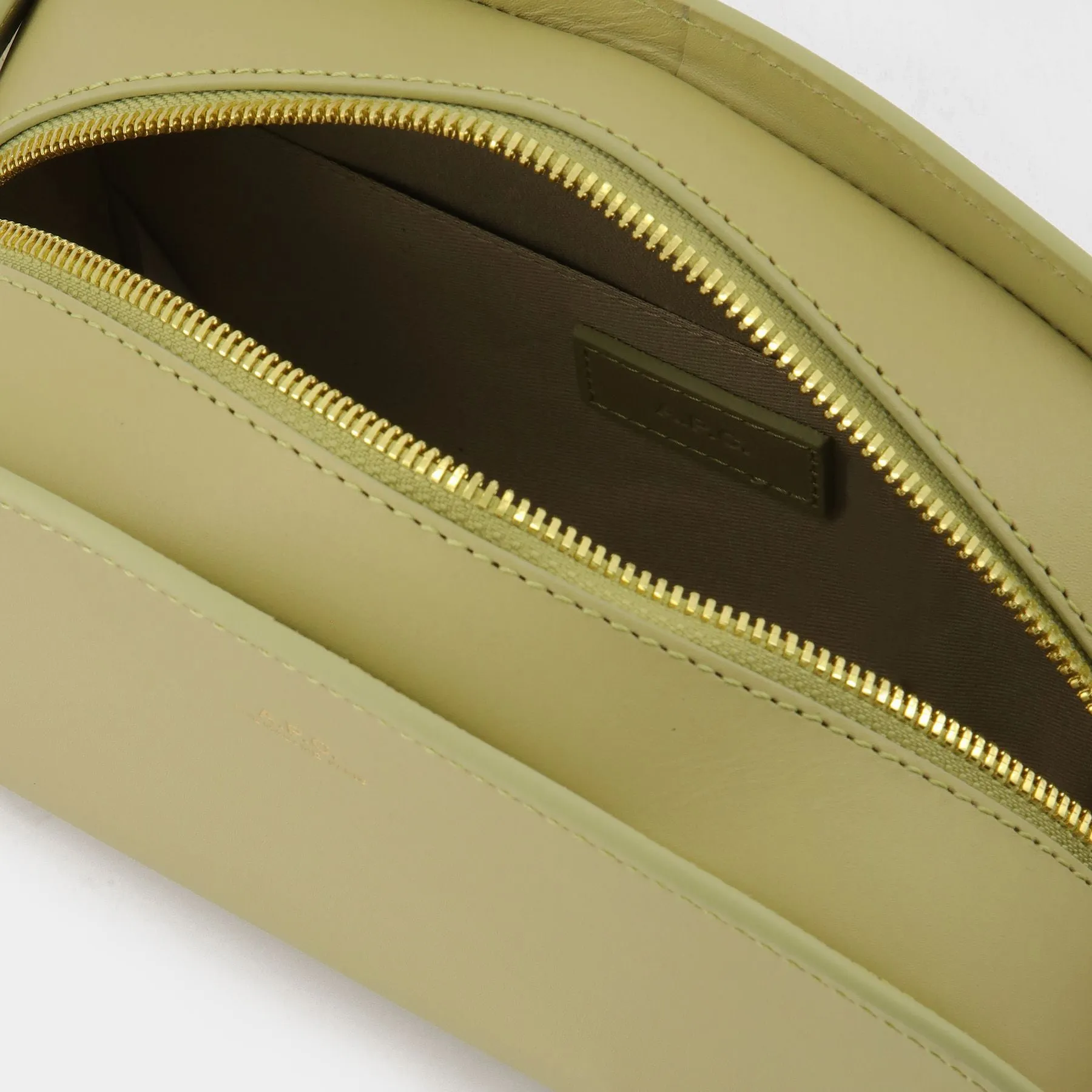 A.P.C.  Demi-Lune Bag in Green Leather