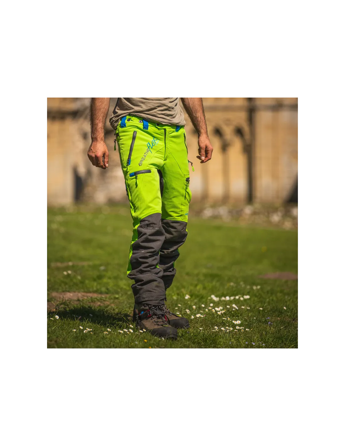 Arbortec - AT4070 Breatheflex Pro Class 1 Chainsaw Trousers Lime Green - 2020ppe Size XS Leg Size Reg Leg