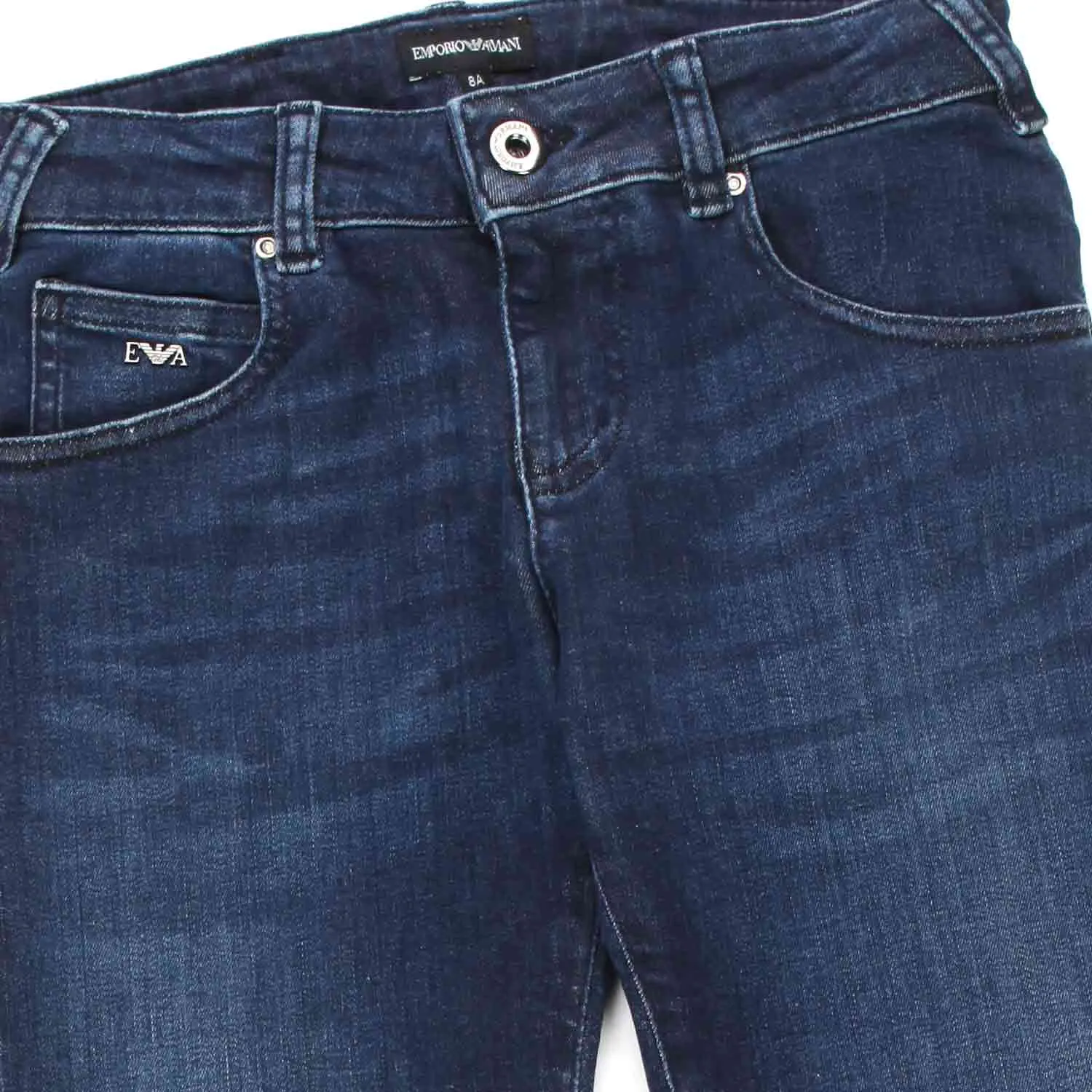 Armani Junior Dark Blue Jeans For Children And Teenager