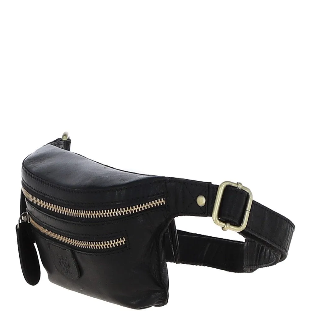 Ashwood Leather Waist Bag - Black: T-74