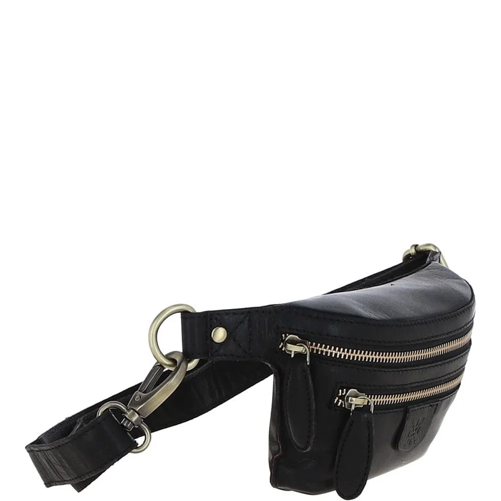 Ashwood Leather Waist Bag - Black: T-74