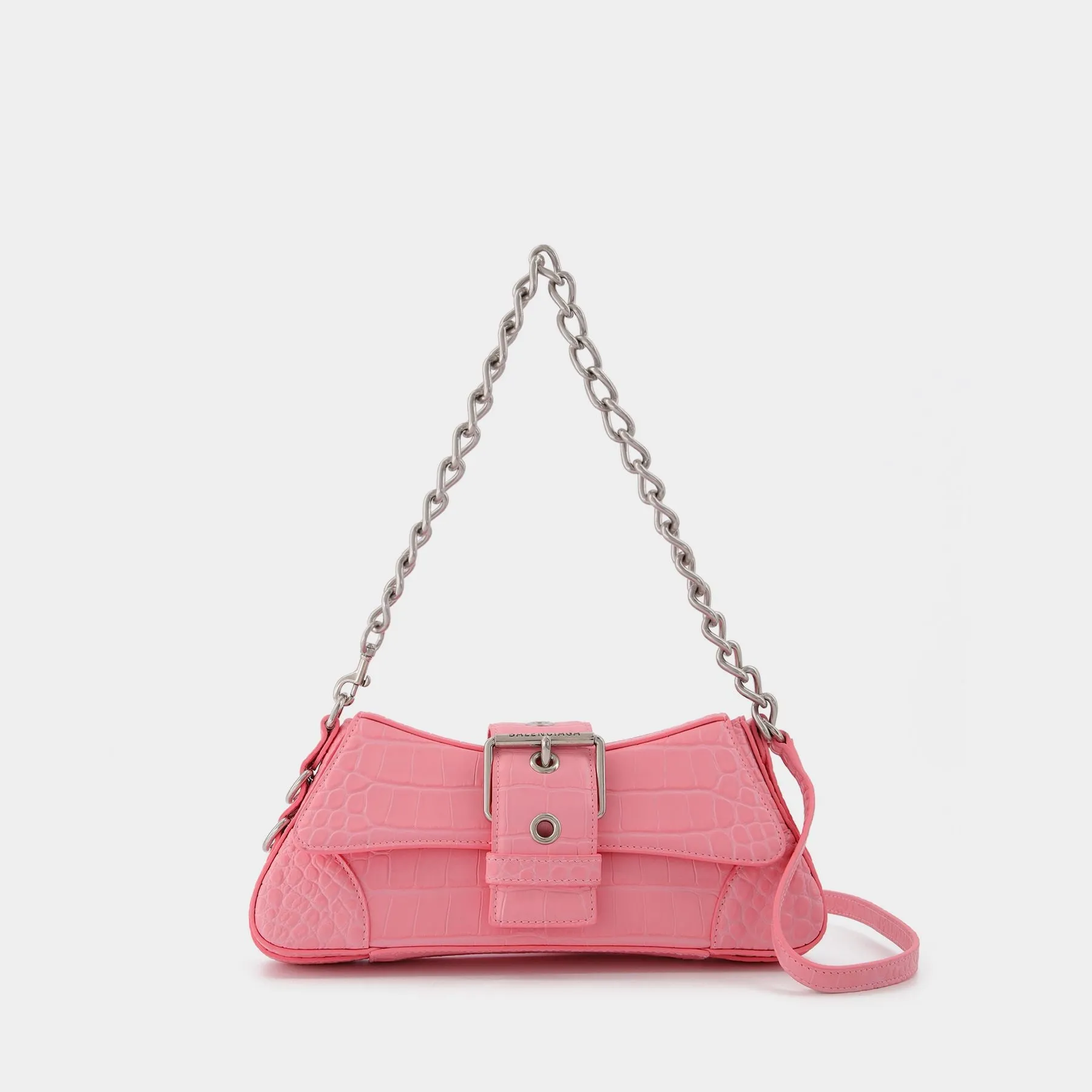 Balenciaga  Lindsay Bag in Pink Croco Embossed leather