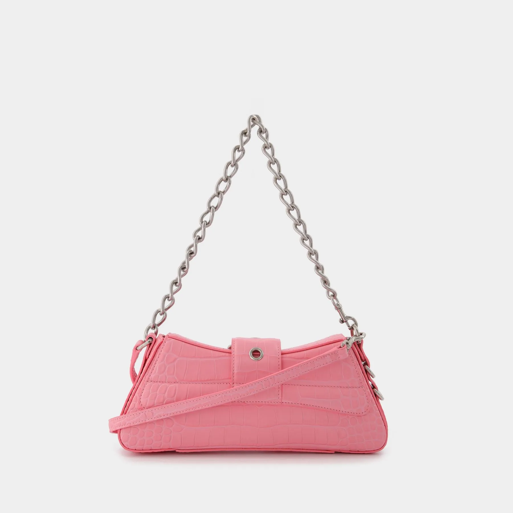 Balenciaga  Lindsay Bag in Pink Croco Embossed leather