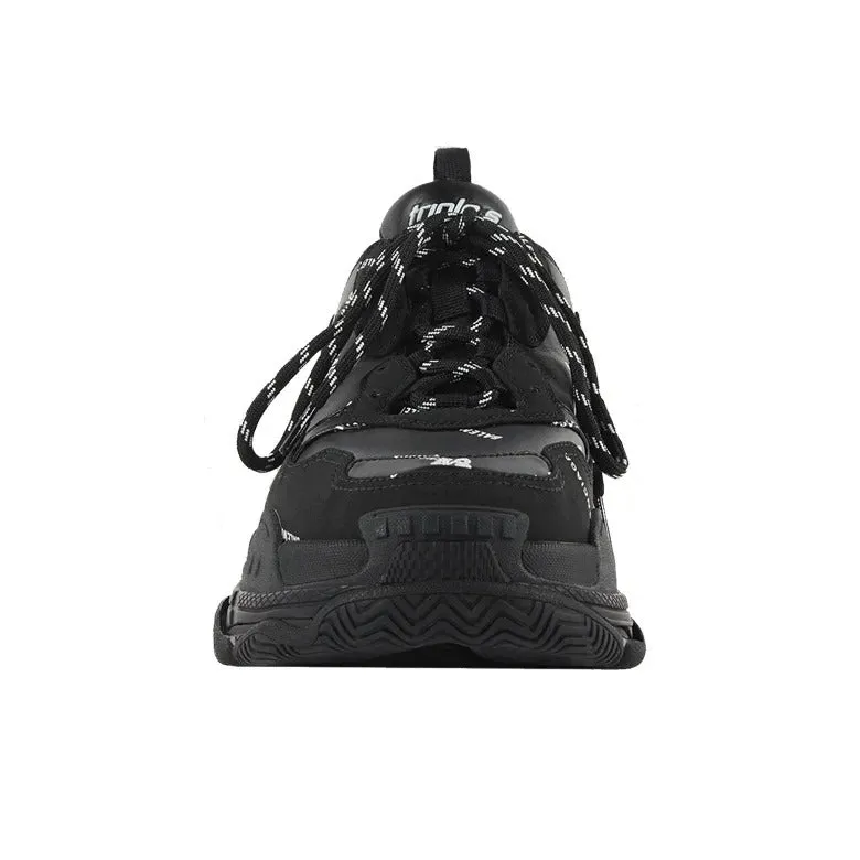     Balenciaga   Triple S Fabric And Leather Simple And Stylish Low-top Sneakers