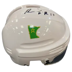 Basil McRae Autographed SotaStick Art North State Mini Helmet