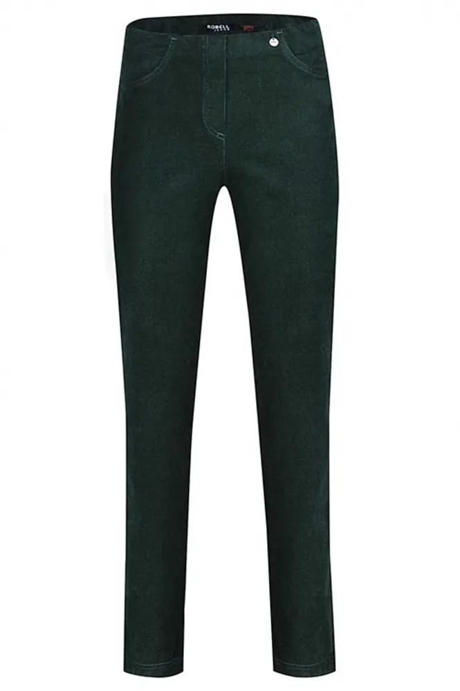 Bella Needle Cord Short Trousers - Dark Green - 52457-54363-89S - 29" Leg