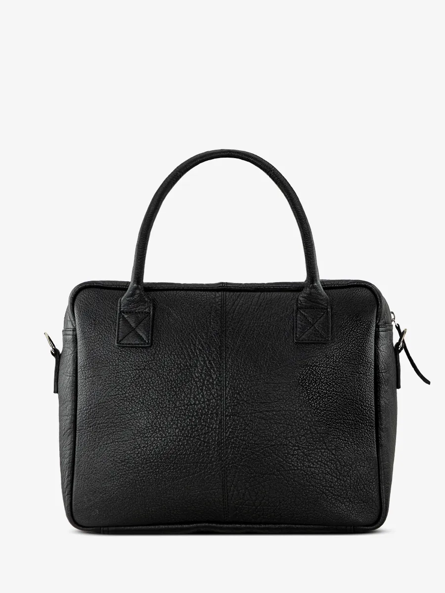 Black Leather Handbag for Women - LeDandy Python Black | PAUL MARIUS