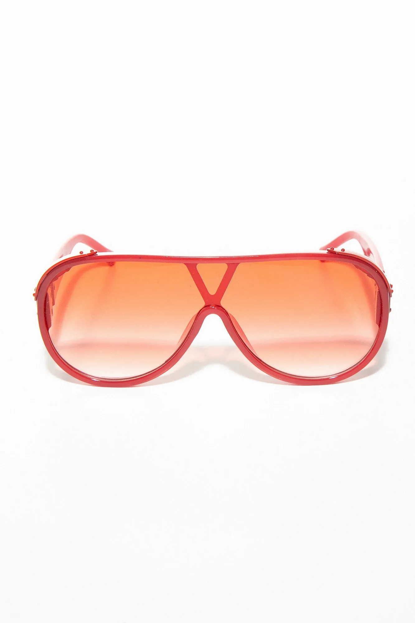 Blindside Colorful Shield Sunglasses - Red