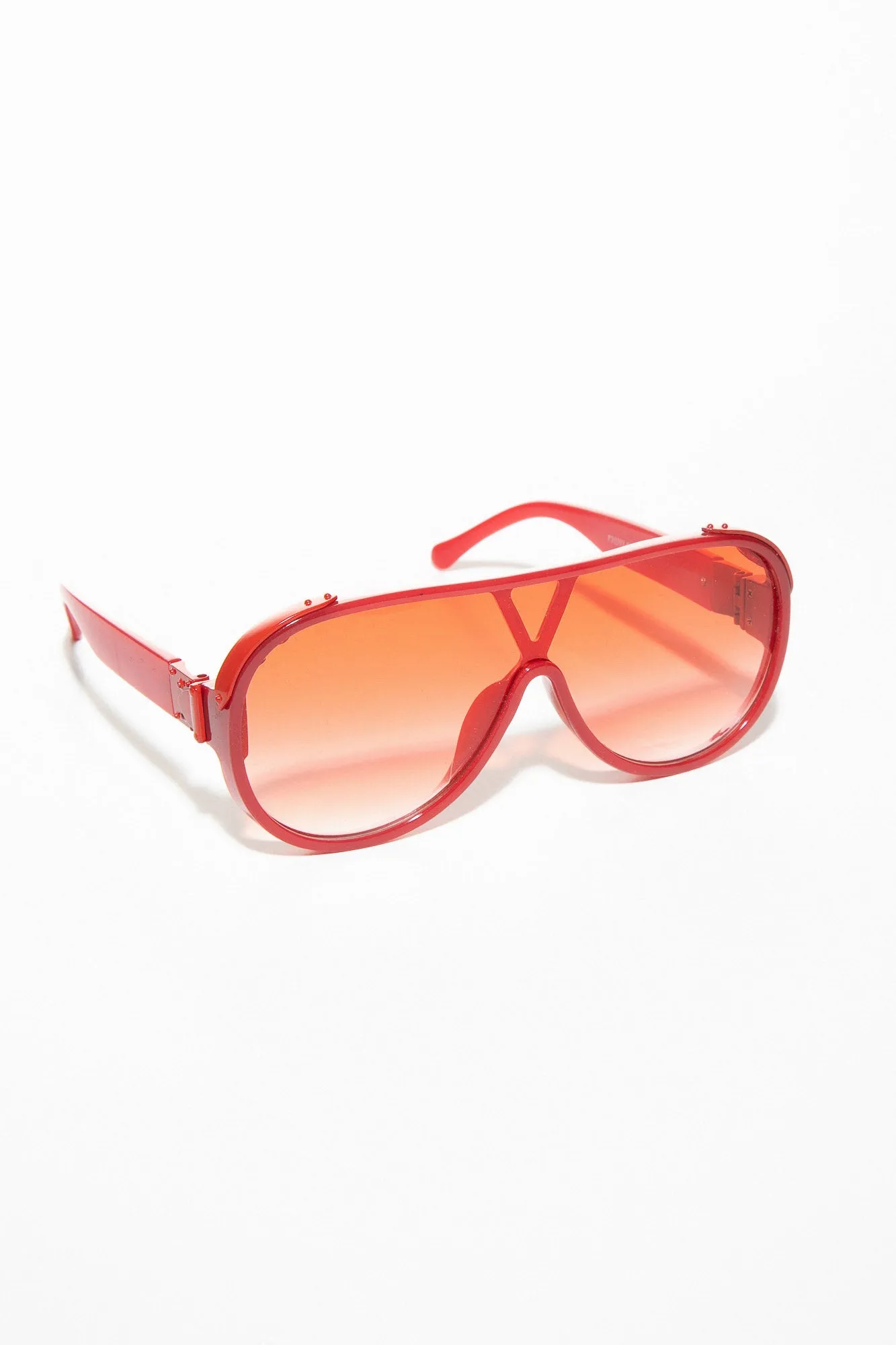 Blindside Colorful Shield Sunglasses - Red