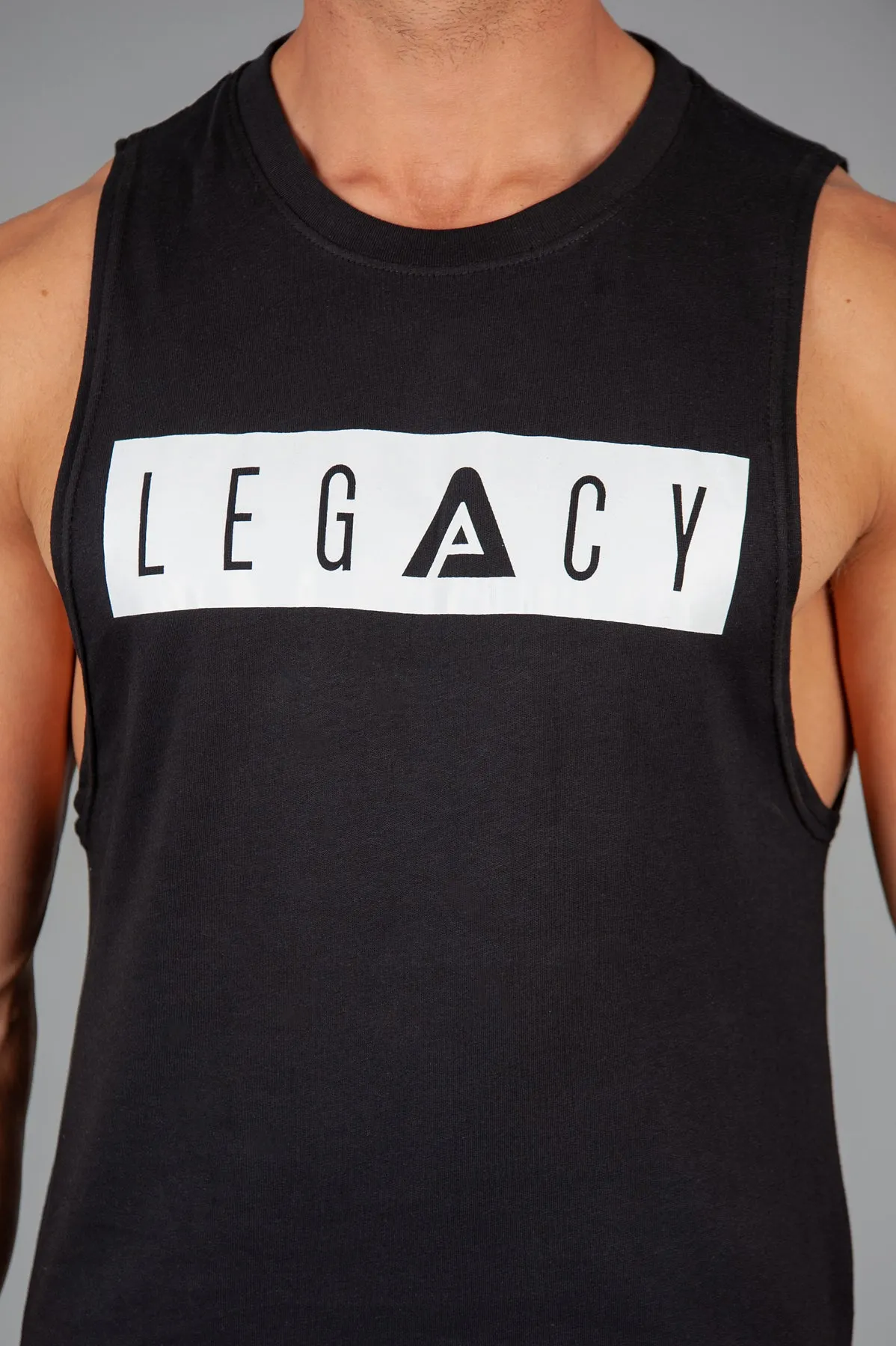 Boxed Logo Tank Black