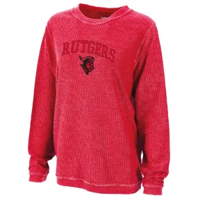 Boxercraft Rutgers Scarlet Knights Women's Scarlet Rally Corduroy Pullover Sweatshirt