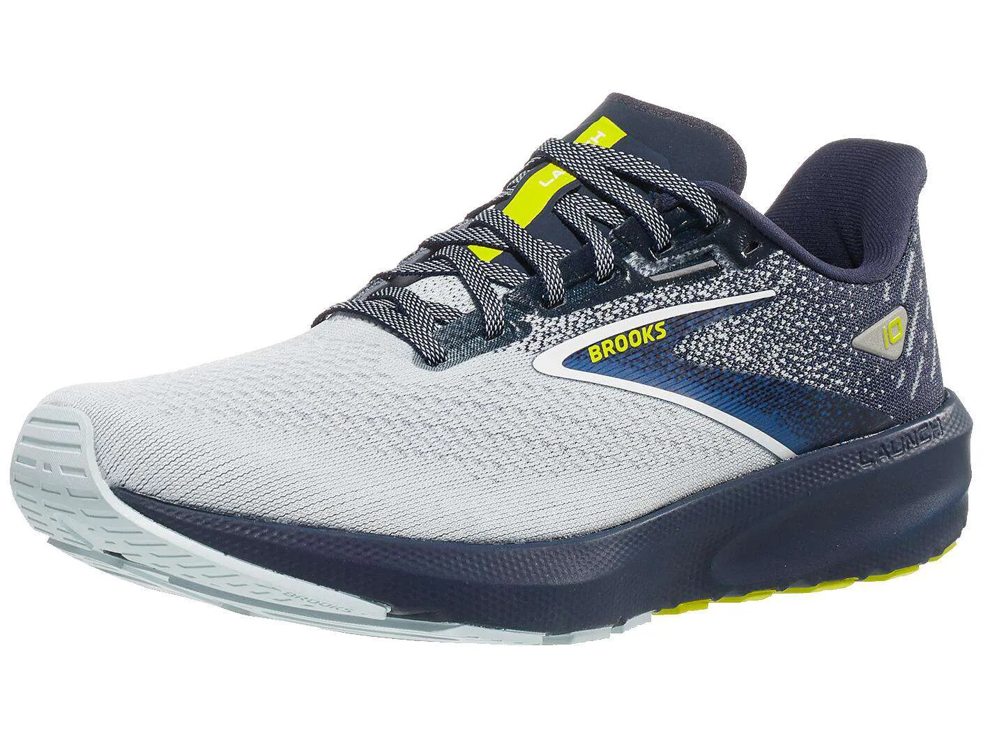 Brooks Men's Launch 10 Running Shoe - Iris/Ballad Blue/Sulphur 1104091D009