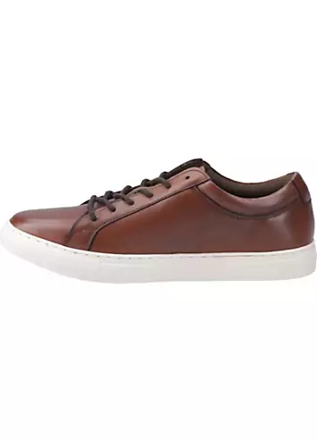 Brown Galaxy Leather Trainers by Jack & Jones | Look Again