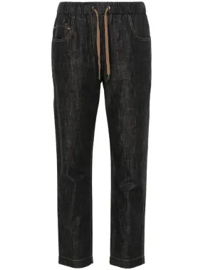 Brunello Cucinelli Straight Leg Jeans Black | Luxury and style at your fingertips