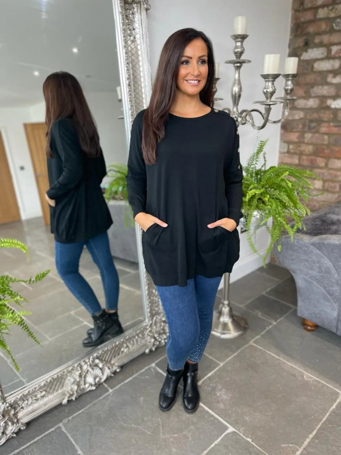 Button Sleeve Jumper Georgia