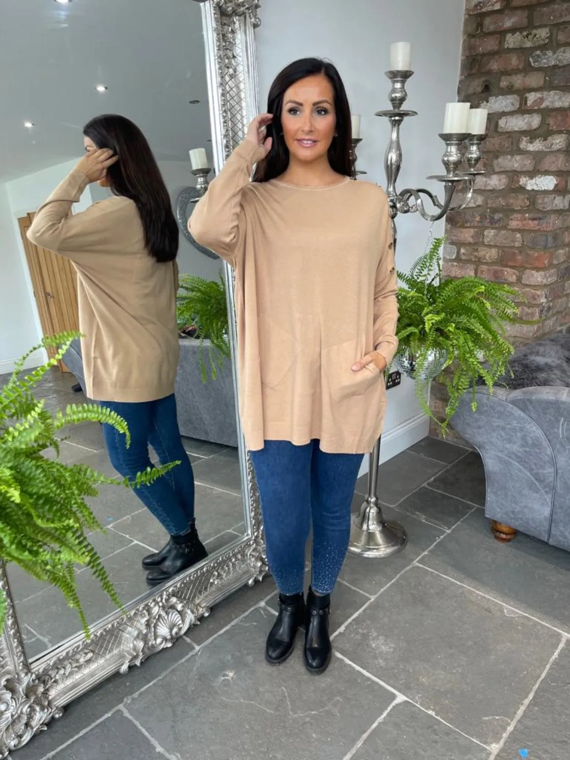 Button Sleeve Jumper Georgia