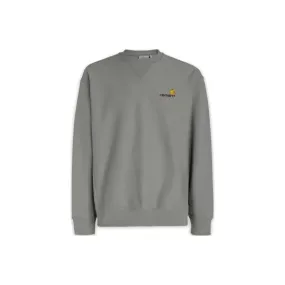     Carhartt Wip   Crewneck Dropped Shoulder Logo Embroidered Hoodie