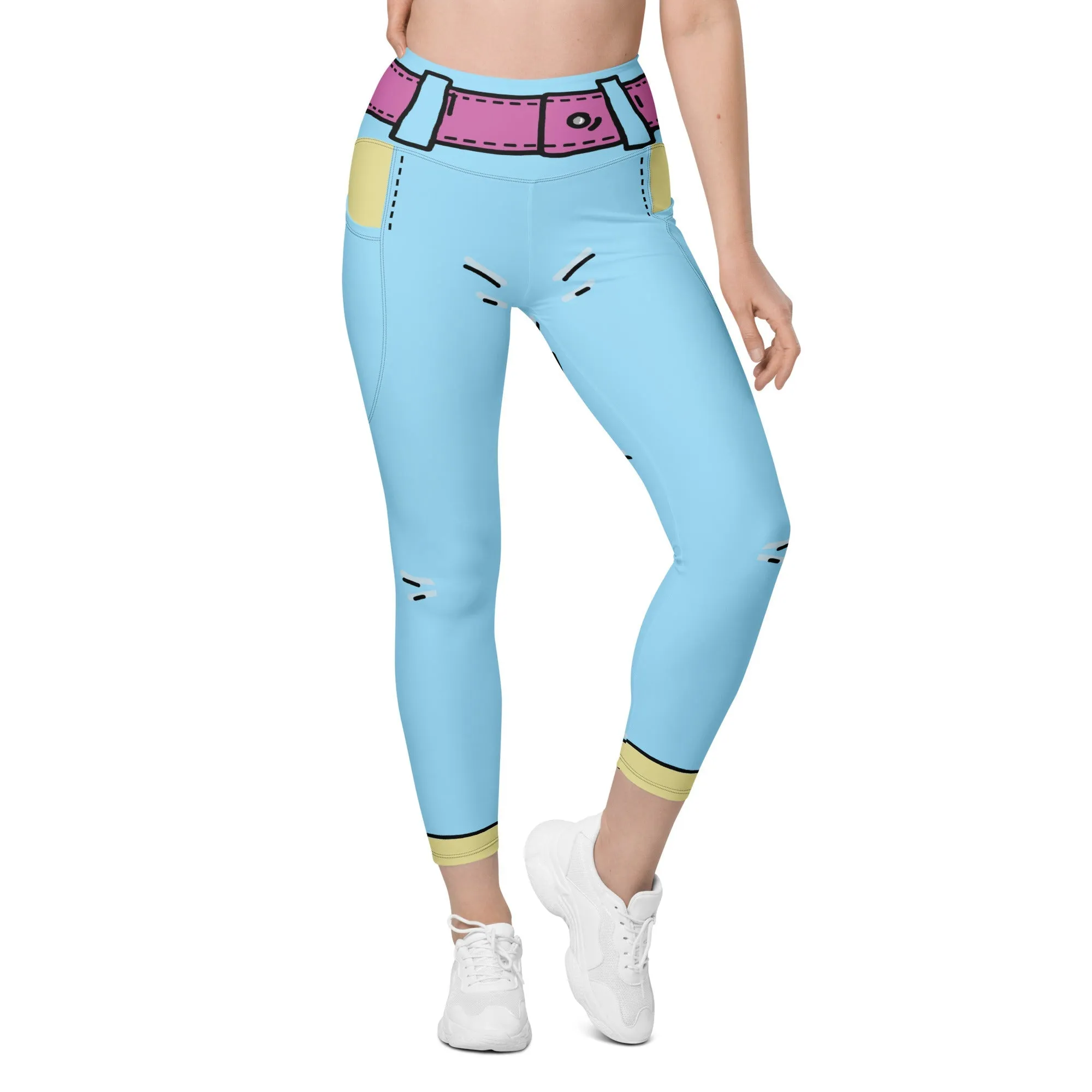 Cartoonized Leggings With Pockets