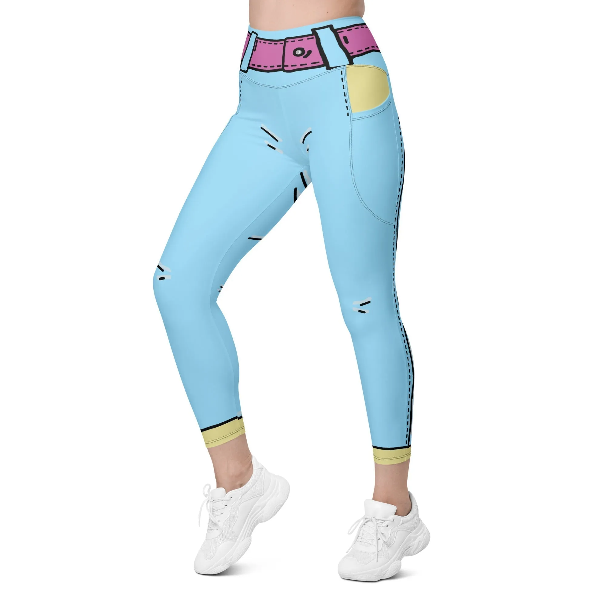 Cartoonized Leggings With Pockets