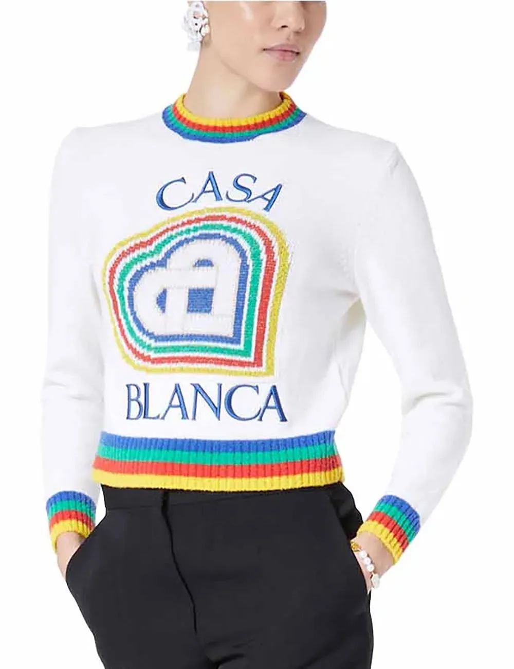 CASABLANCA HEART CASA BRAND JUMPER