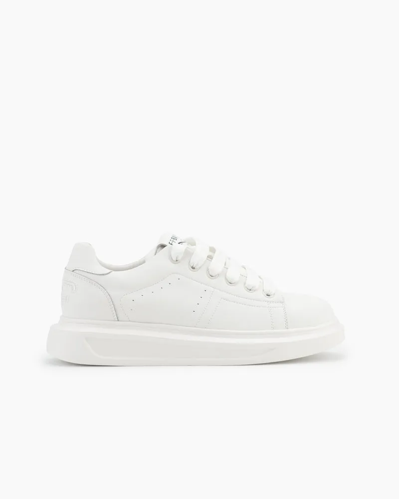 Classic  Lightweight Leather Walking Platform Sneakers