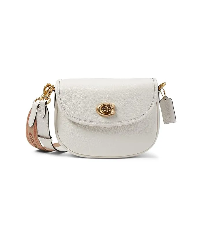 COACH Polished Pebble Leather Willow Saddle Bag