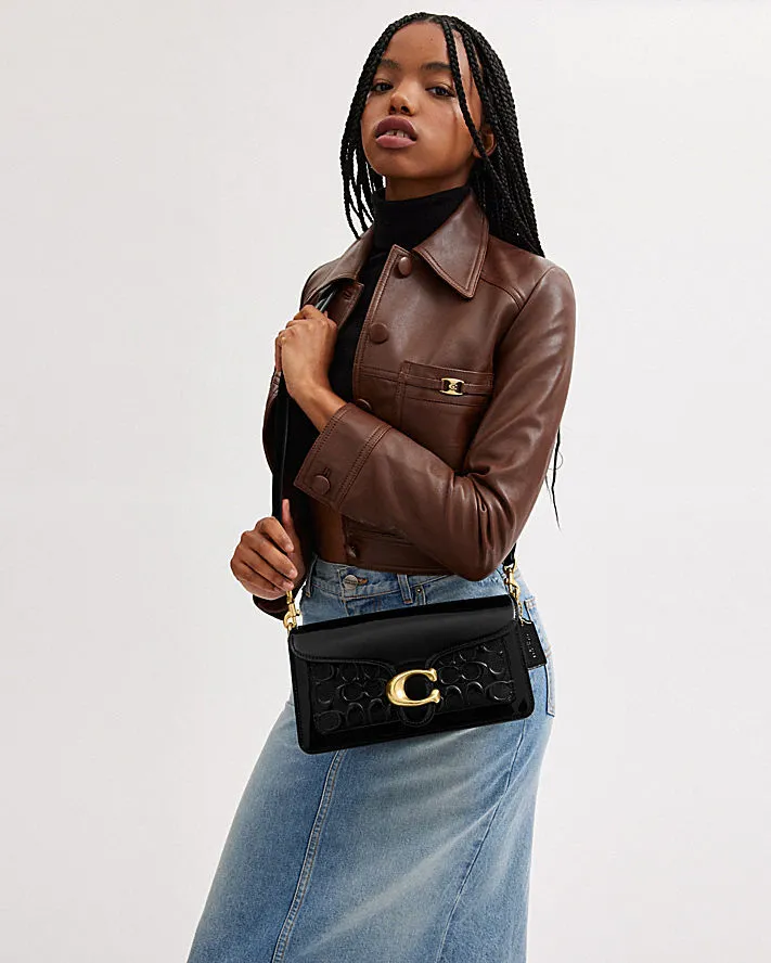 Coach Tabby Shoulder Bag In Signature Leather Black