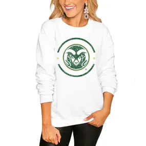 Colorado State Rams Women's White End Zone Pullover Sweatshirt