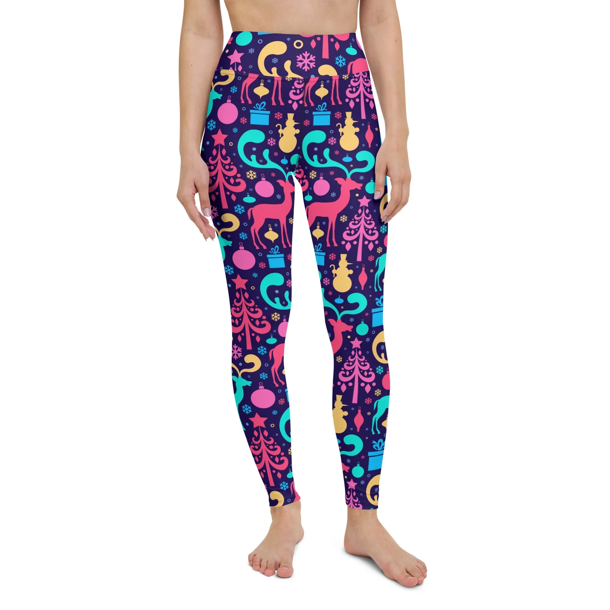 Colorful Christmas Yoga Leggings