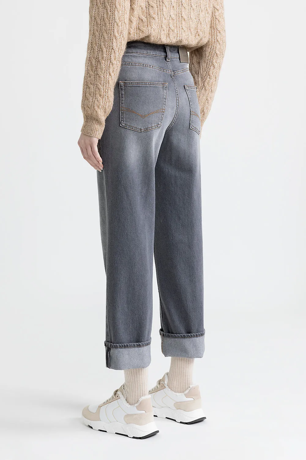 Comfort cotton denim trousers