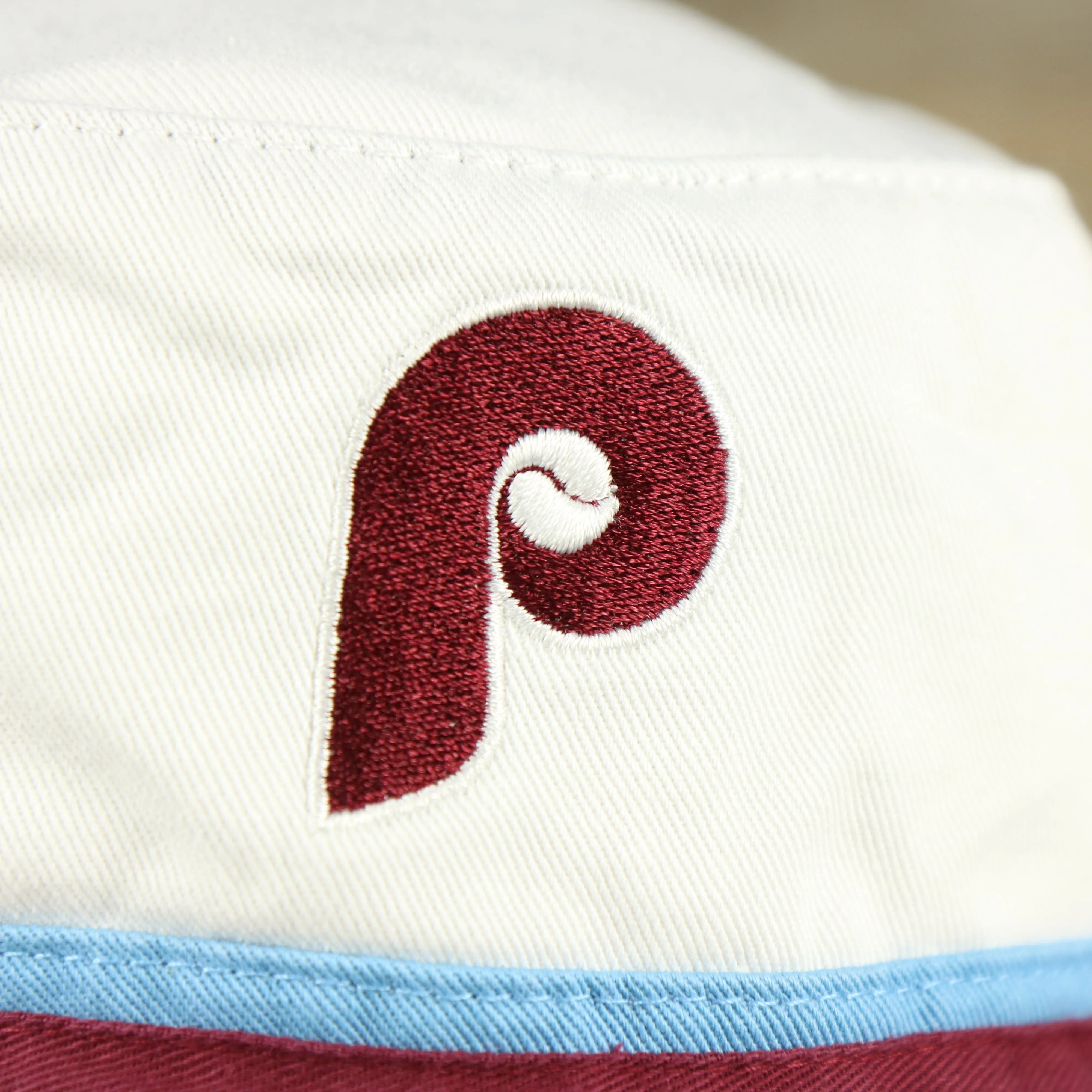 Cooperstown Philadelphia Phillies Striped Bucket Hat | White Bucket Hat