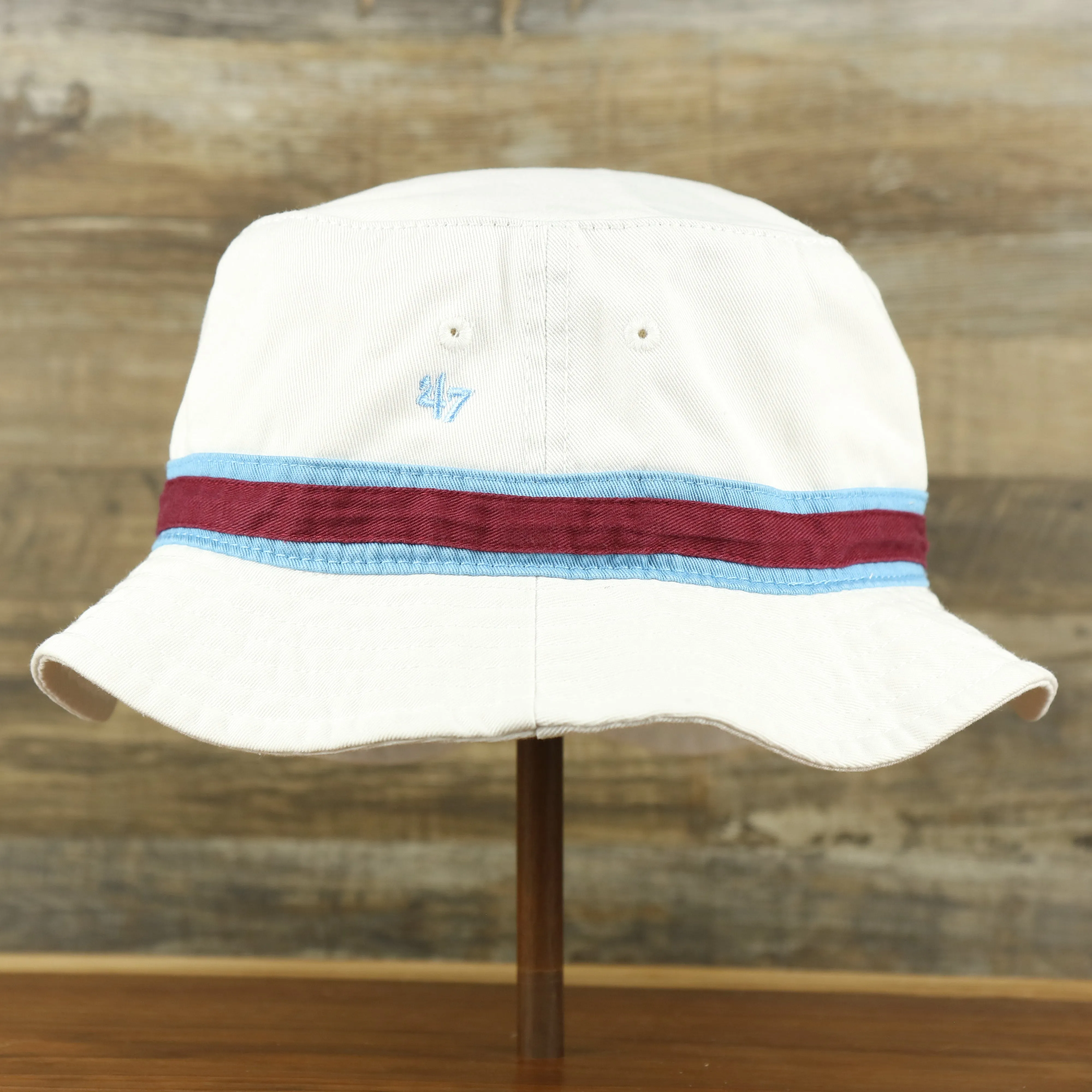 Cooperstown Philadelphia Phillies Striped Bucket Hat | White Bucket Hat