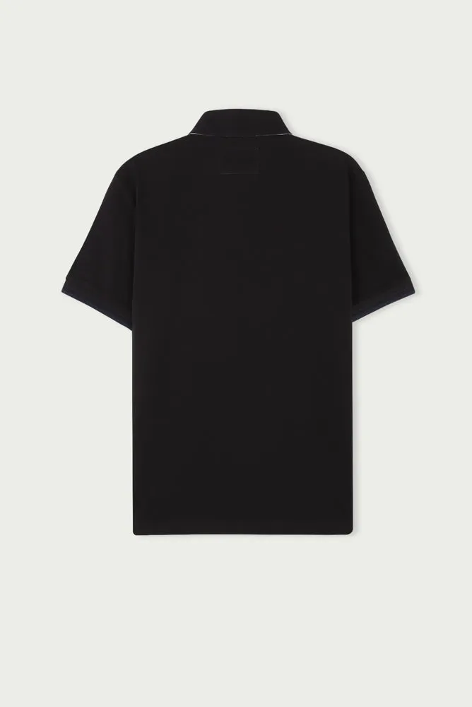 Cotton Man Polo Black