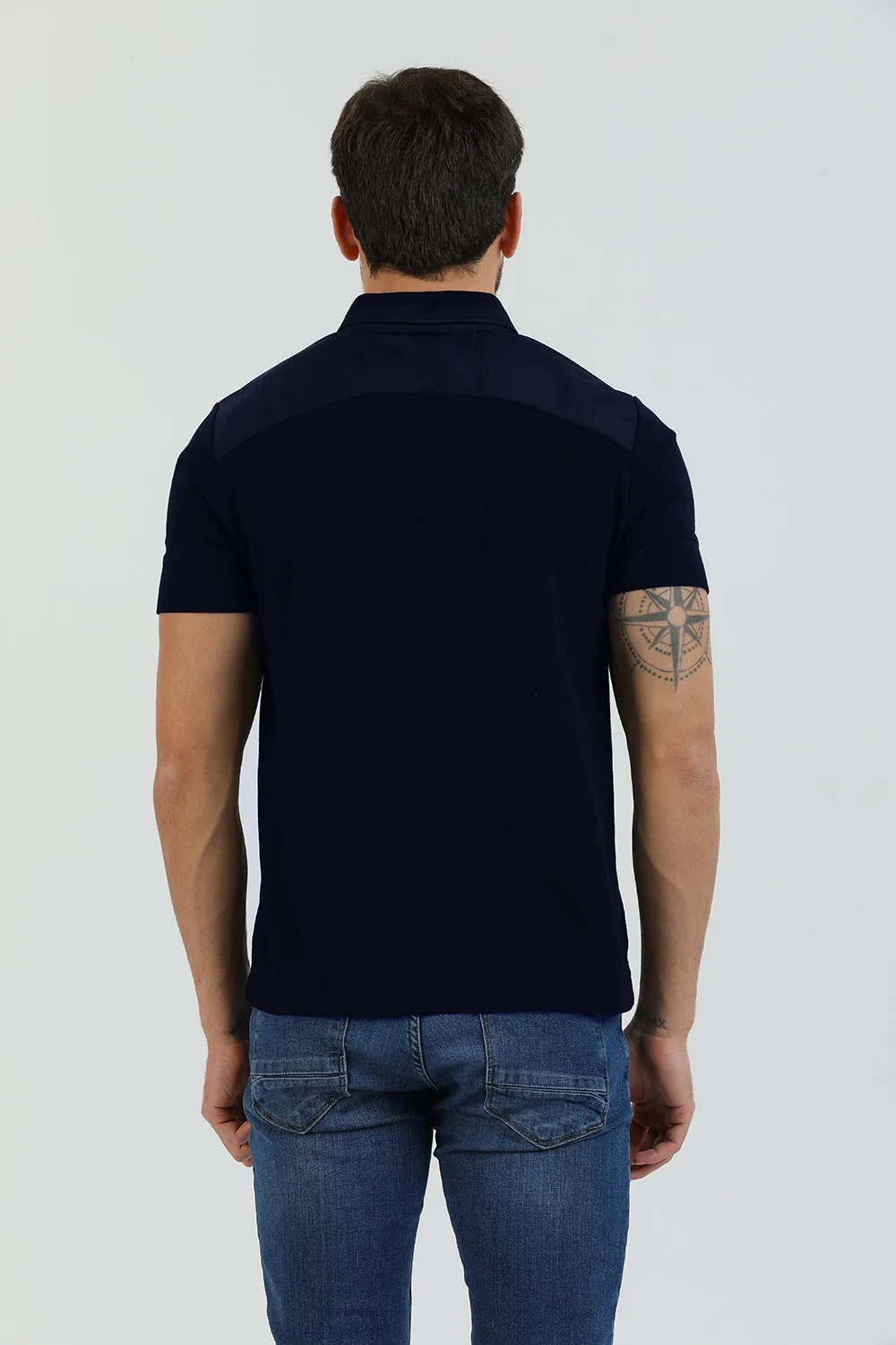 Cotton Man Polo Blue